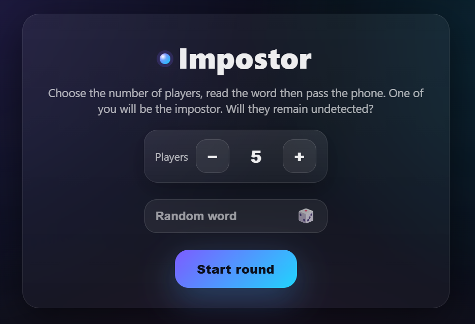 Impostor game